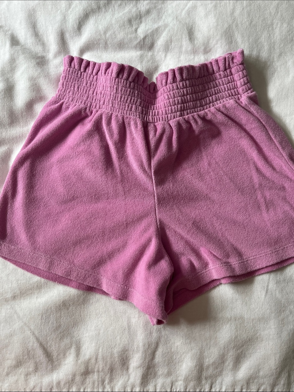 Crewcuts Pink Terry Cloth Shorts with Elastic Waist, Size 10